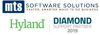 Logo MTS Software Solutions, Hyland Diamond Support Partner 2019