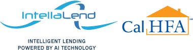 Logos: IntellaLend - Intelligent Lending Powered by AI Technology; California Housing Finance Agency
